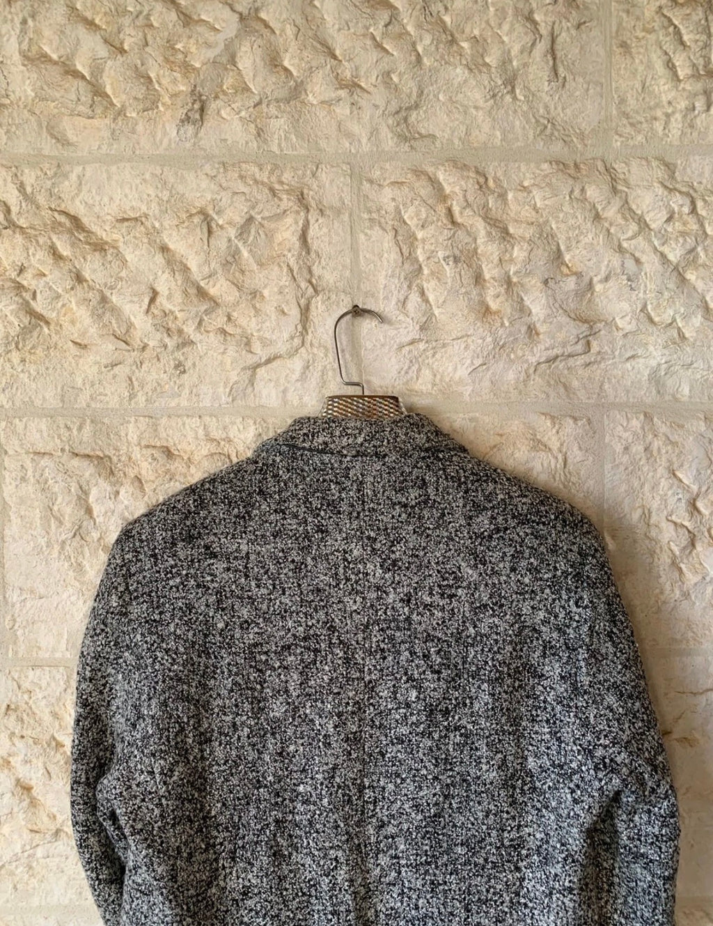 Classic unique style wool blend camouflage gray slim over coat 40R 38R