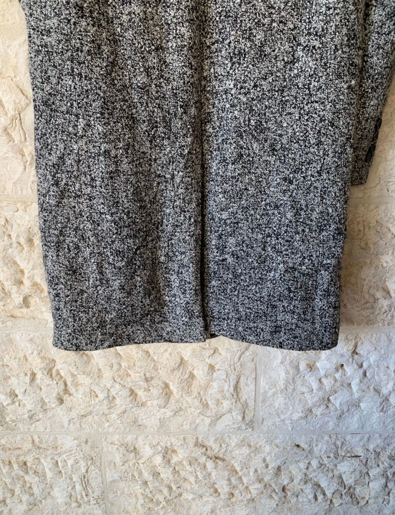 Classic unique style wool blend camouflage gray slim over coat 40R 38R
