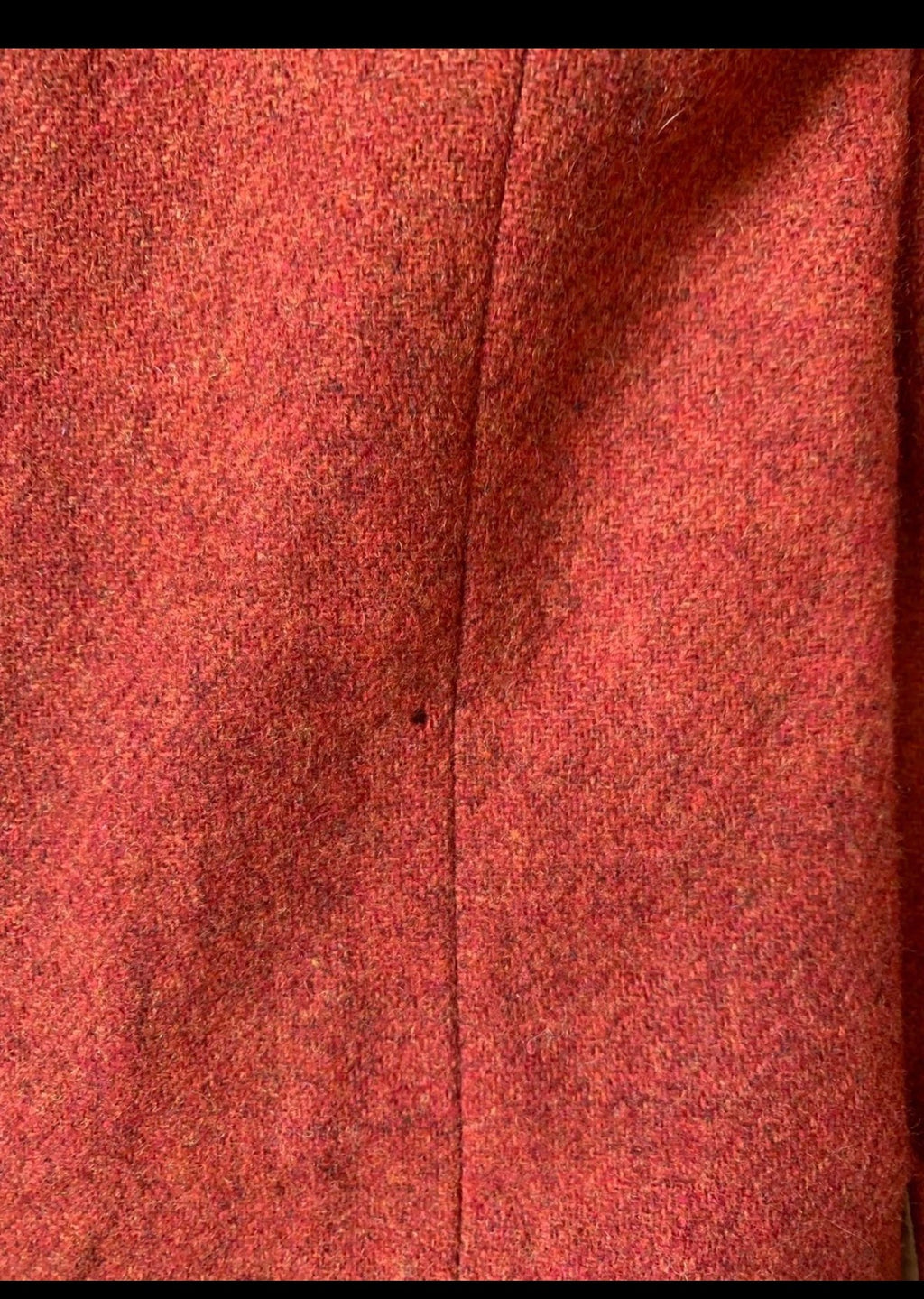 Vintage pure wool tweed red orange classic hunting jacket blazer 40S