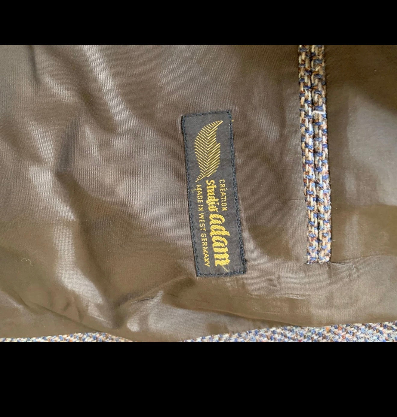 Vintage pure wool handwoven Tweed herringbone brown hunting jacket blazer 38R