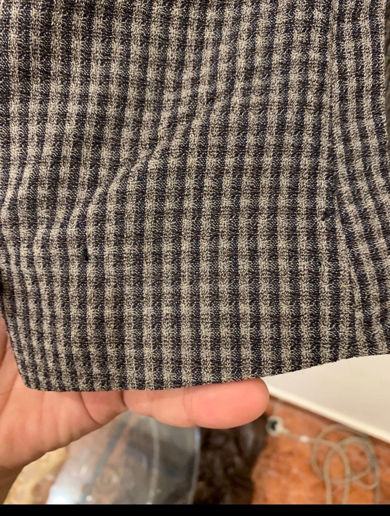 Vintage Harry Rosen pure wool classic houndstooth plaid gray jacket blazer 42R