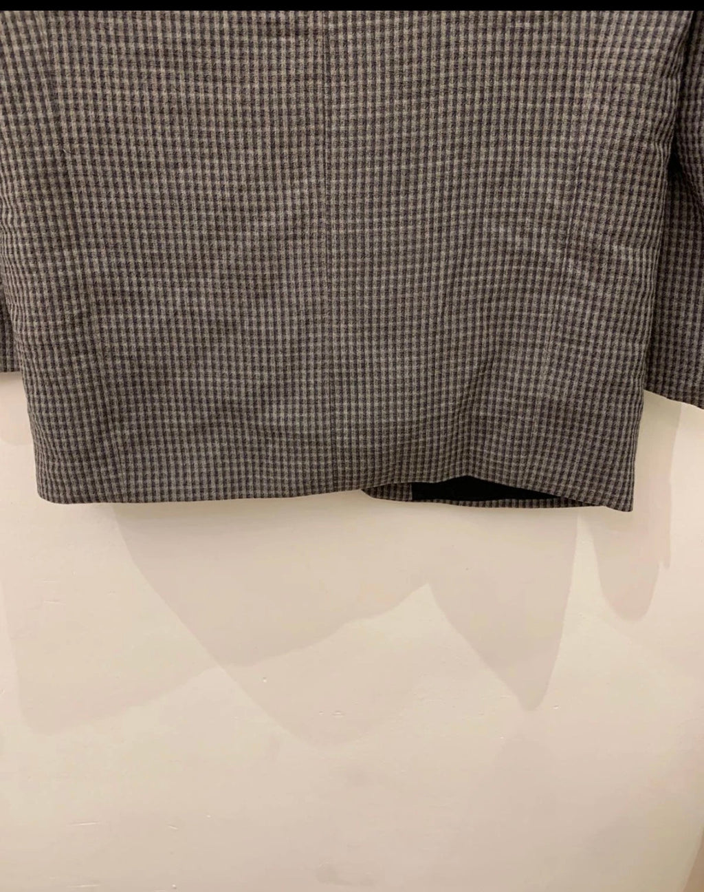 Vintage Harry Rosen pure wool classic houndstooth plaid gray jacket blazer 42R