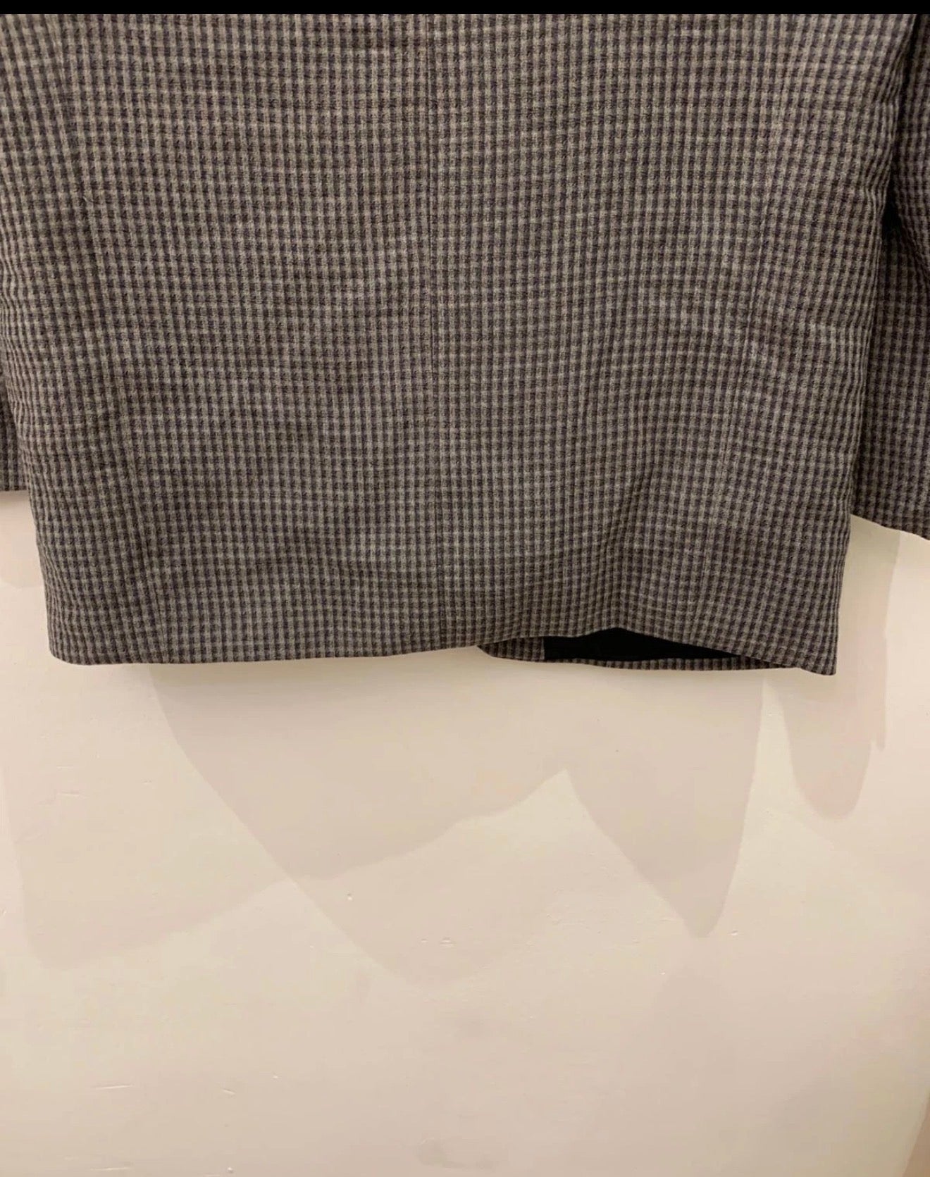 Vintage Harry Rosen pure wool classic houndstooth plaid gray jacket blazer 42R
