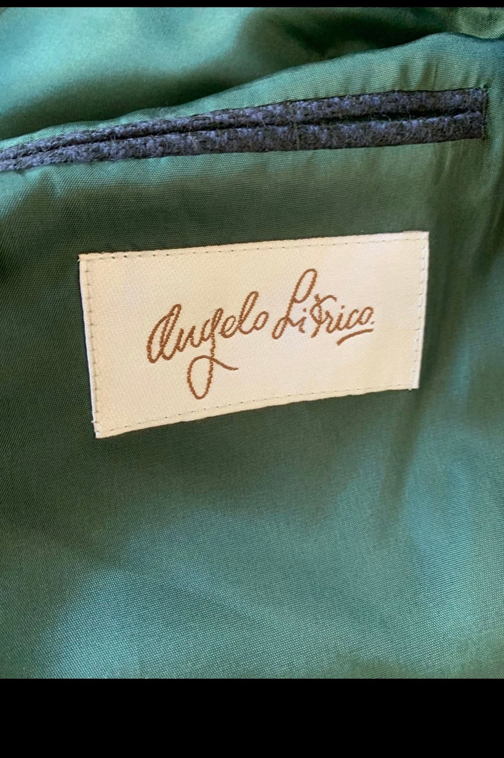 Vintage Angelo Litrico pure wool double breasted navy jacket blazer 42R