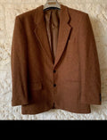 Vintage pure wool tweed brownish orange classic hunting jacket blazer 44R