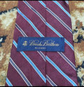 Vintage Brooks Brothers Makers classic 100% all silk burgundy Repp neck tie