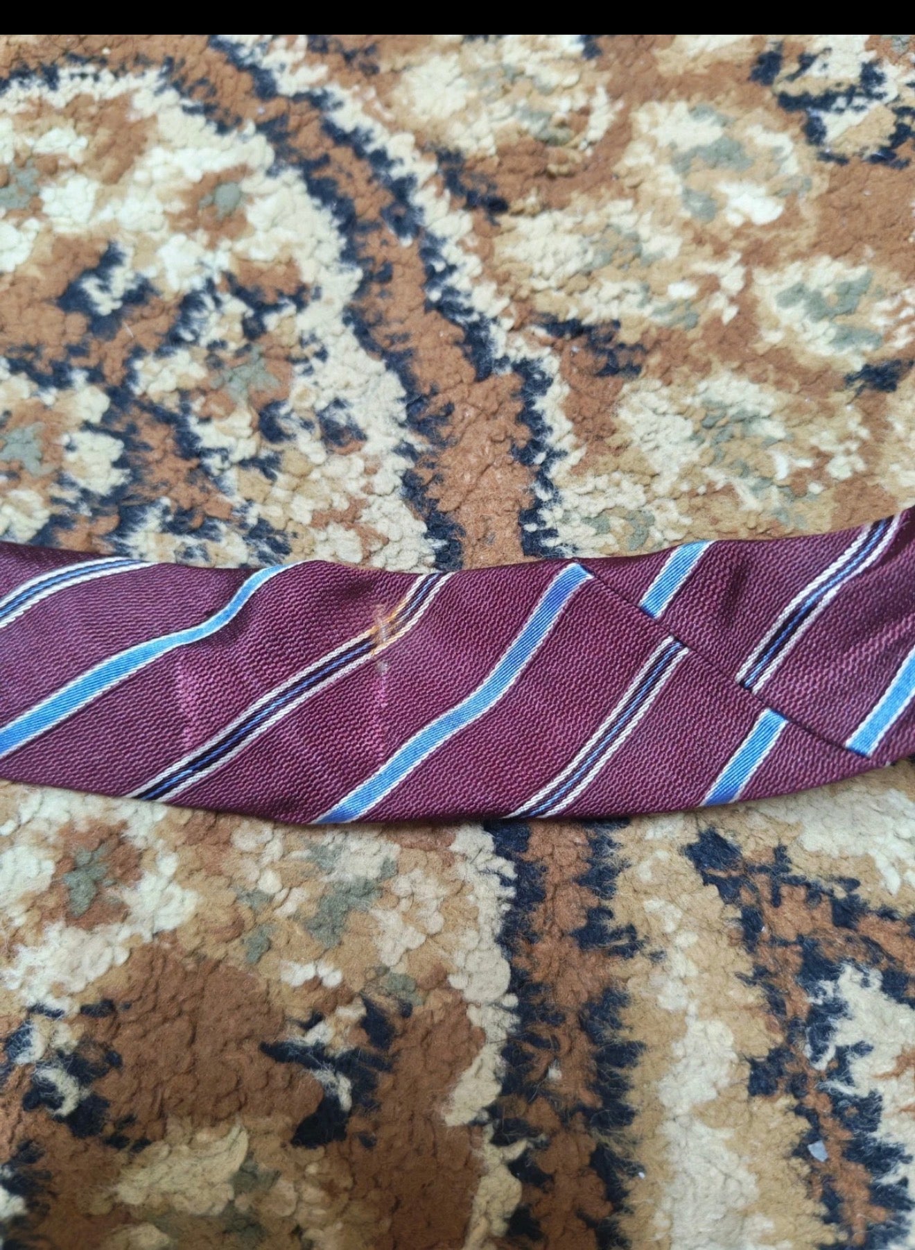Vintage Brooks Brothers Makers classic 100% all silk burgundy Repp neck tie