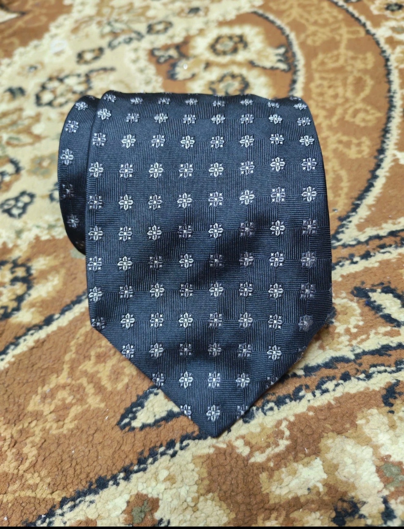 mens vintage Brooks Brothers Makers classic 100% all silk luxury black neck tie