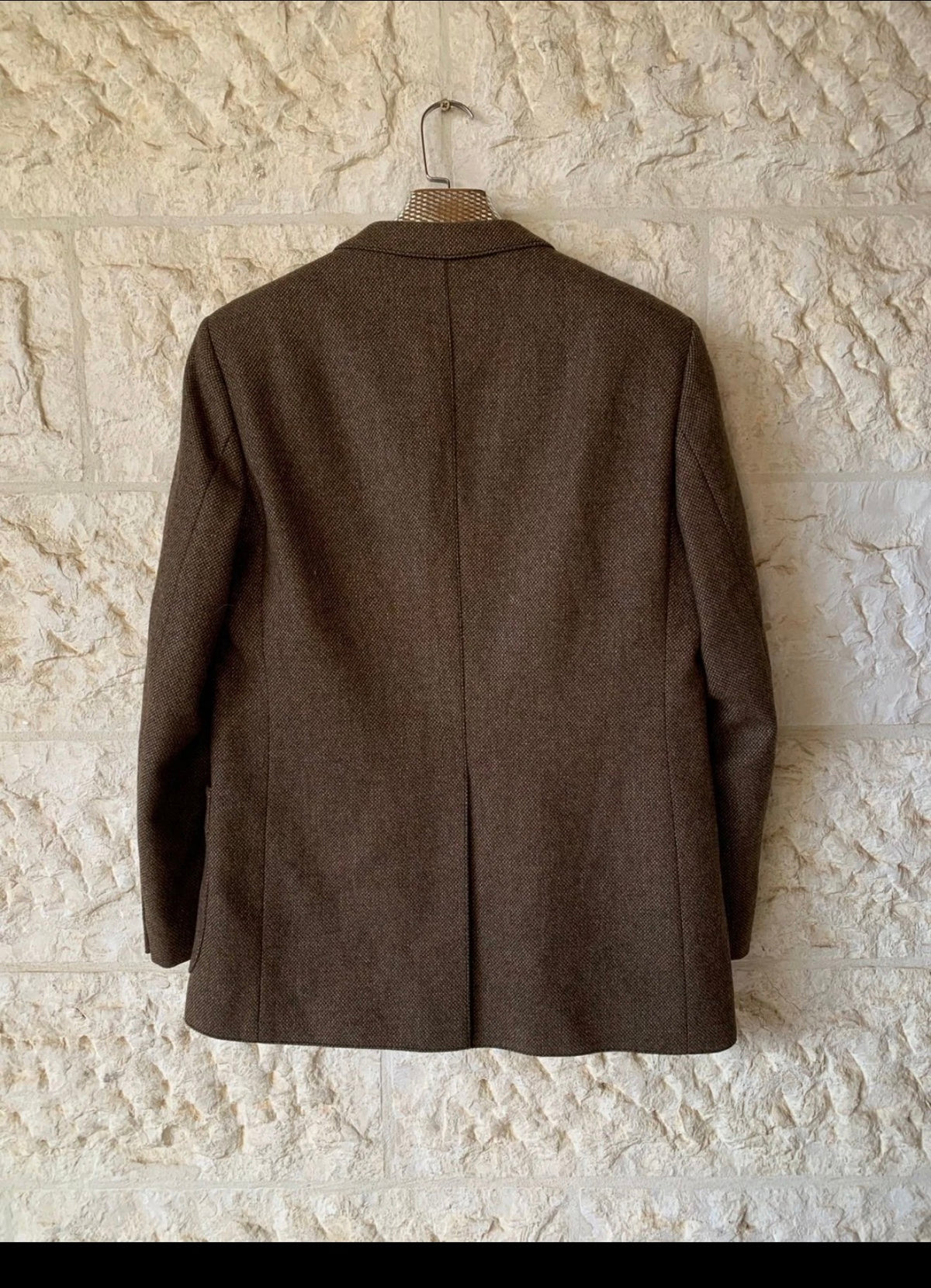 Vintage pure wool handwoven Tweed classic brown hunting jacket blazer 40R