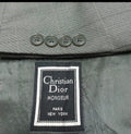 Vintage Christian Dior Monsieur all worsted classic plaid suit jacket blazer 36R