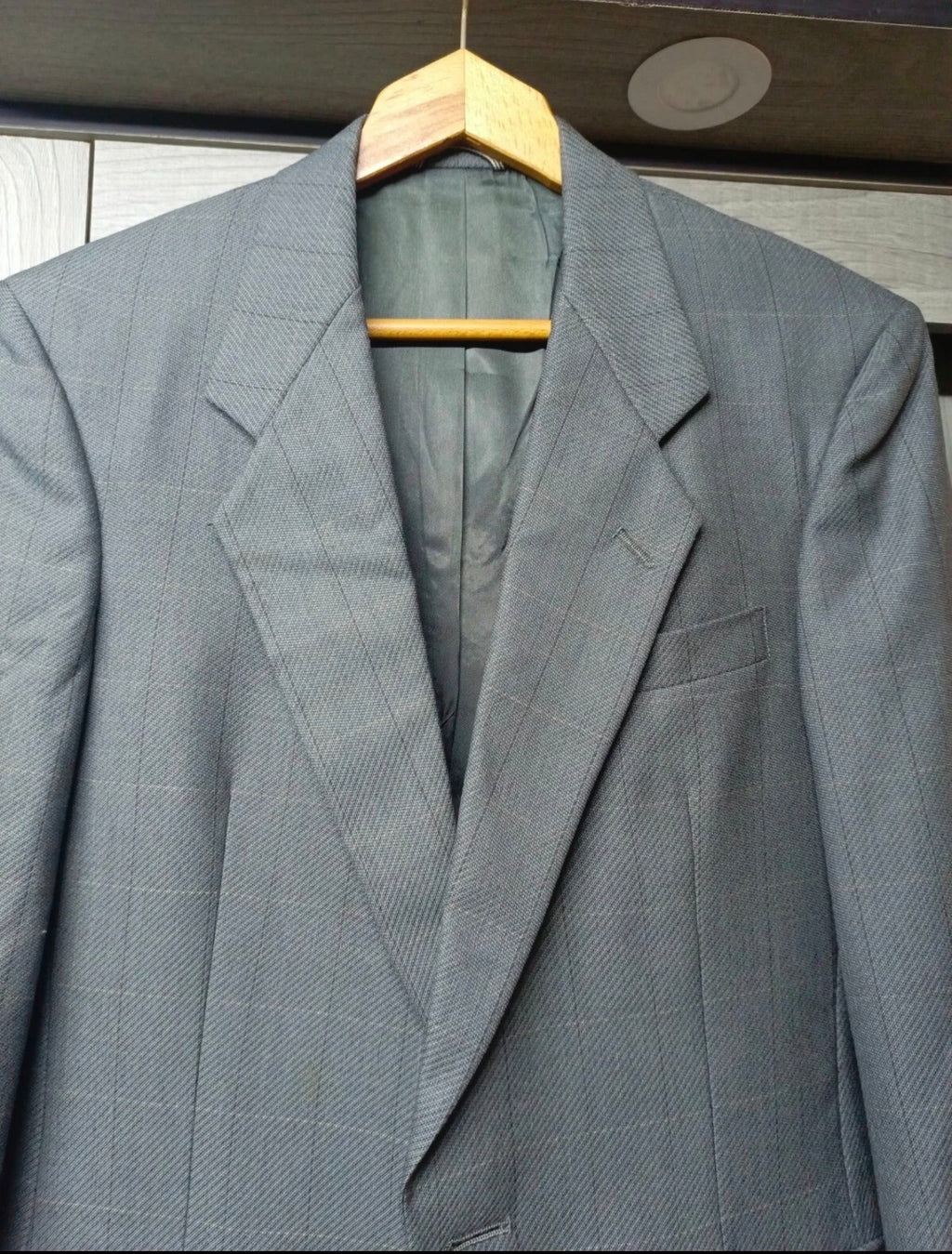 Vintage Christian Dior Monsieur all worsted classic plaid suit jacket blazer 36R