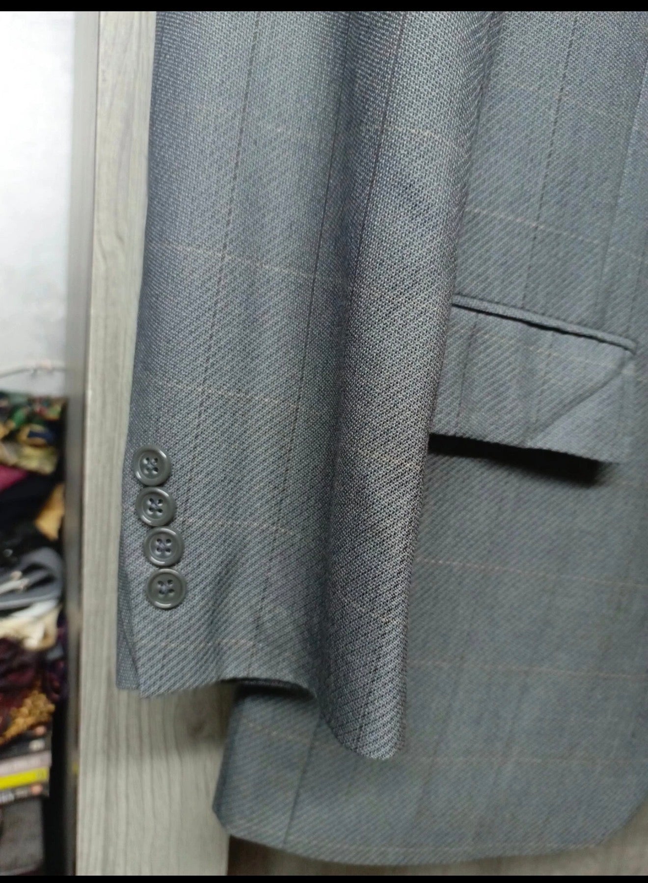 Vintage Christian Dior Monsieur all worsted classic plaid suit jacket blazer 36R