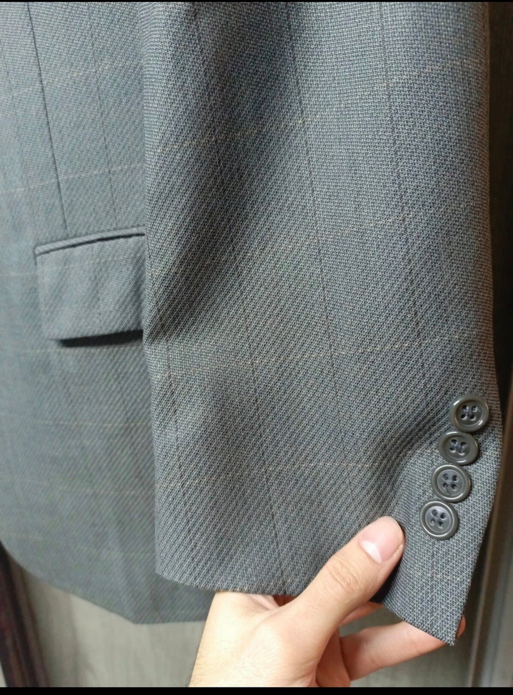 Vintage Christian Dior Monsieur all worsted classic plaid suit jacket blazer 36R