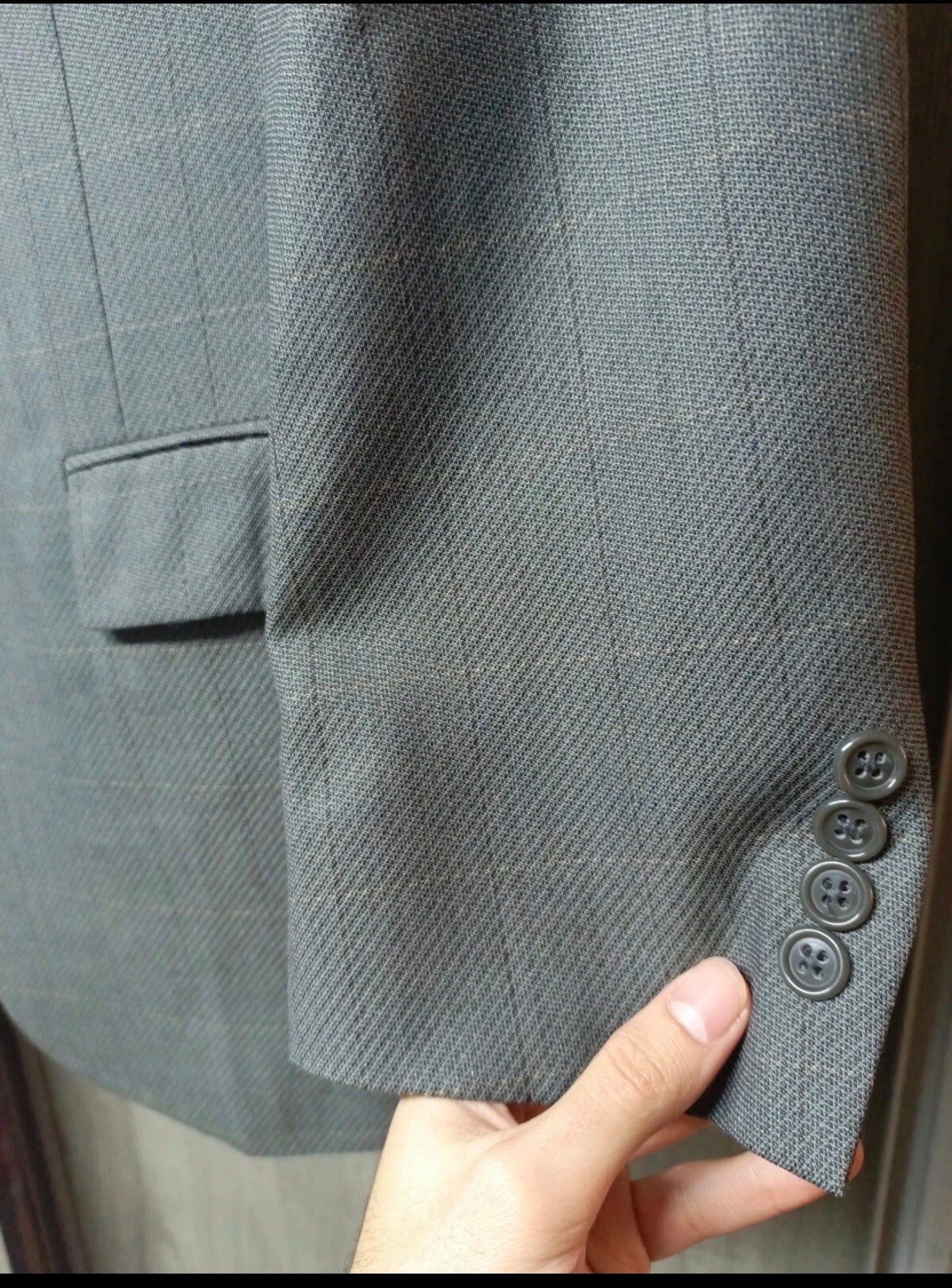 Vintage Christian Dior Monsieur all worsted classic plaid suit jacket blazer 36R