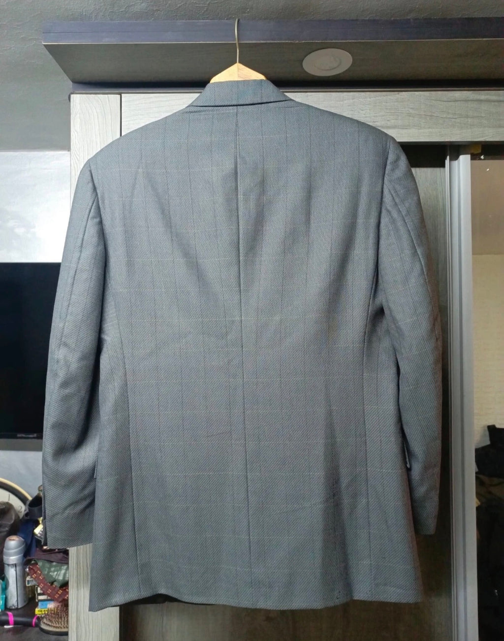 Vintage Christian Dior Monsieur all worsted classic plaid suit jacket blazer 36R