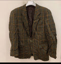 Vintage Daniel Hechter Wool Cashmere plaid classic jacket blazer 44R