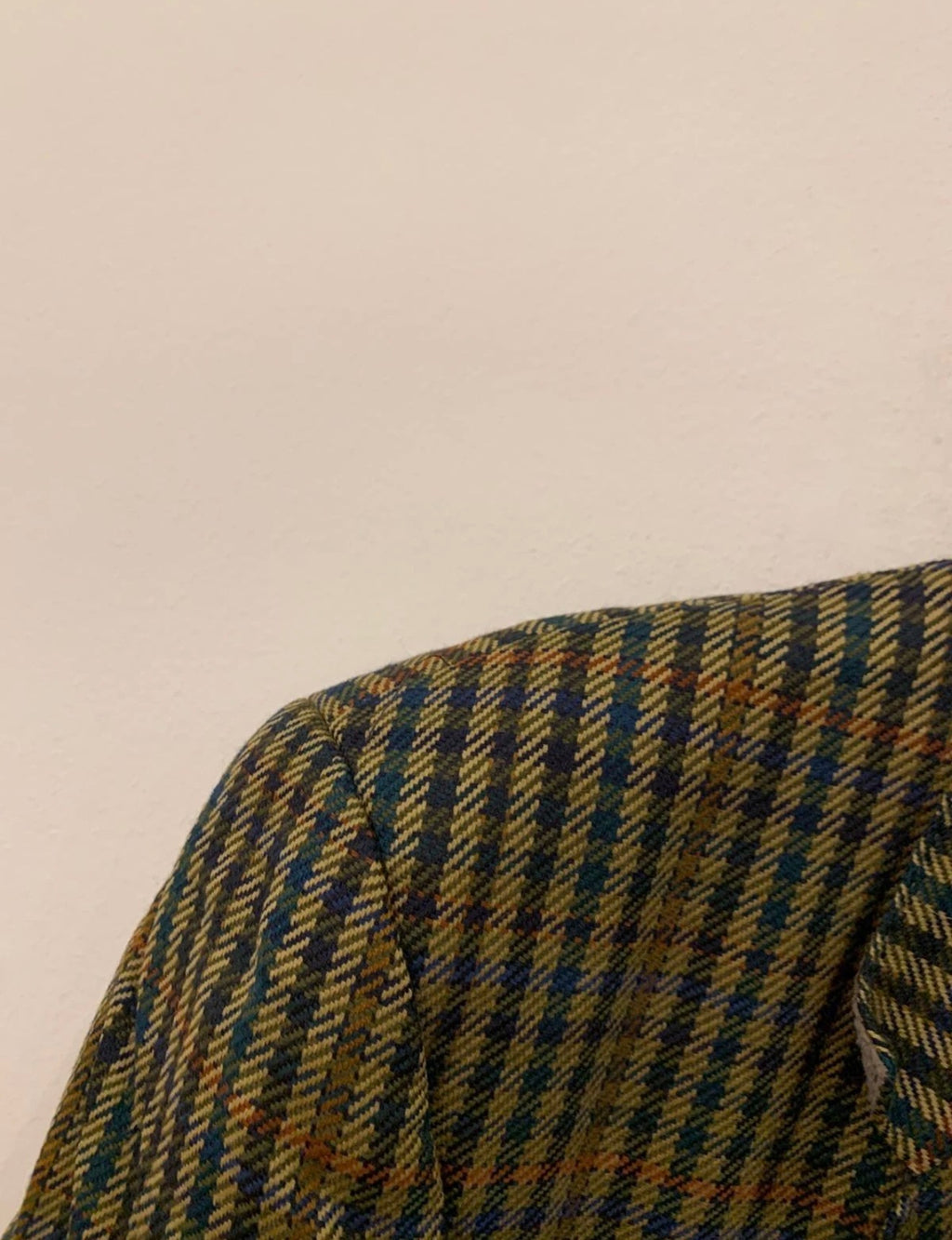 Vintage Daniel Hechter Wool Cashmere plaid classic jacket blazer 44R