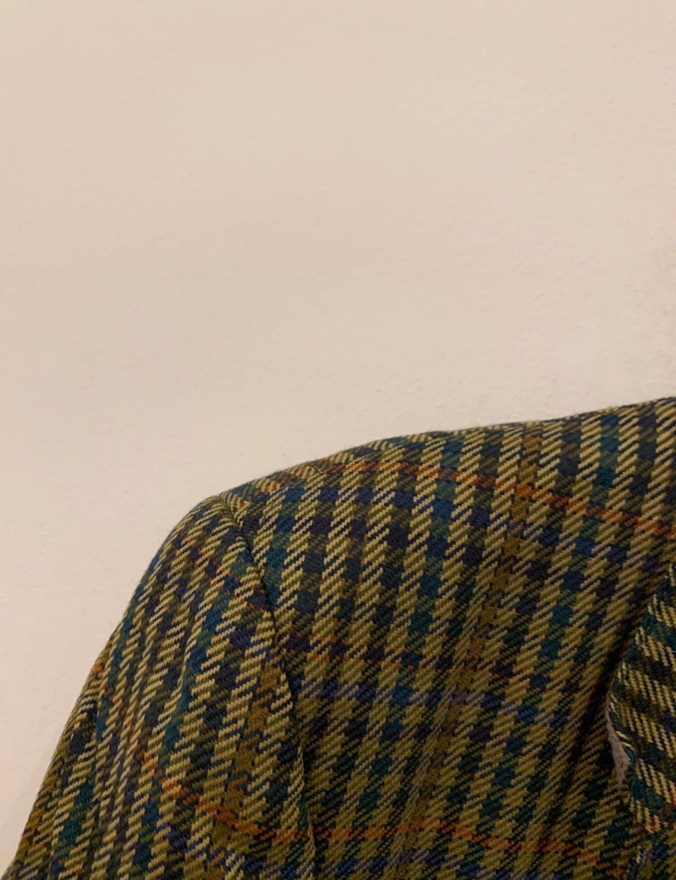 Vintage Daniel Hechter Wool Cashmere plaid classic jacket blazer 44R