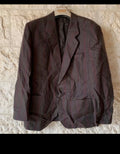 Vintage pure wool Windowpane brown classic hunting jacket blazer 44R