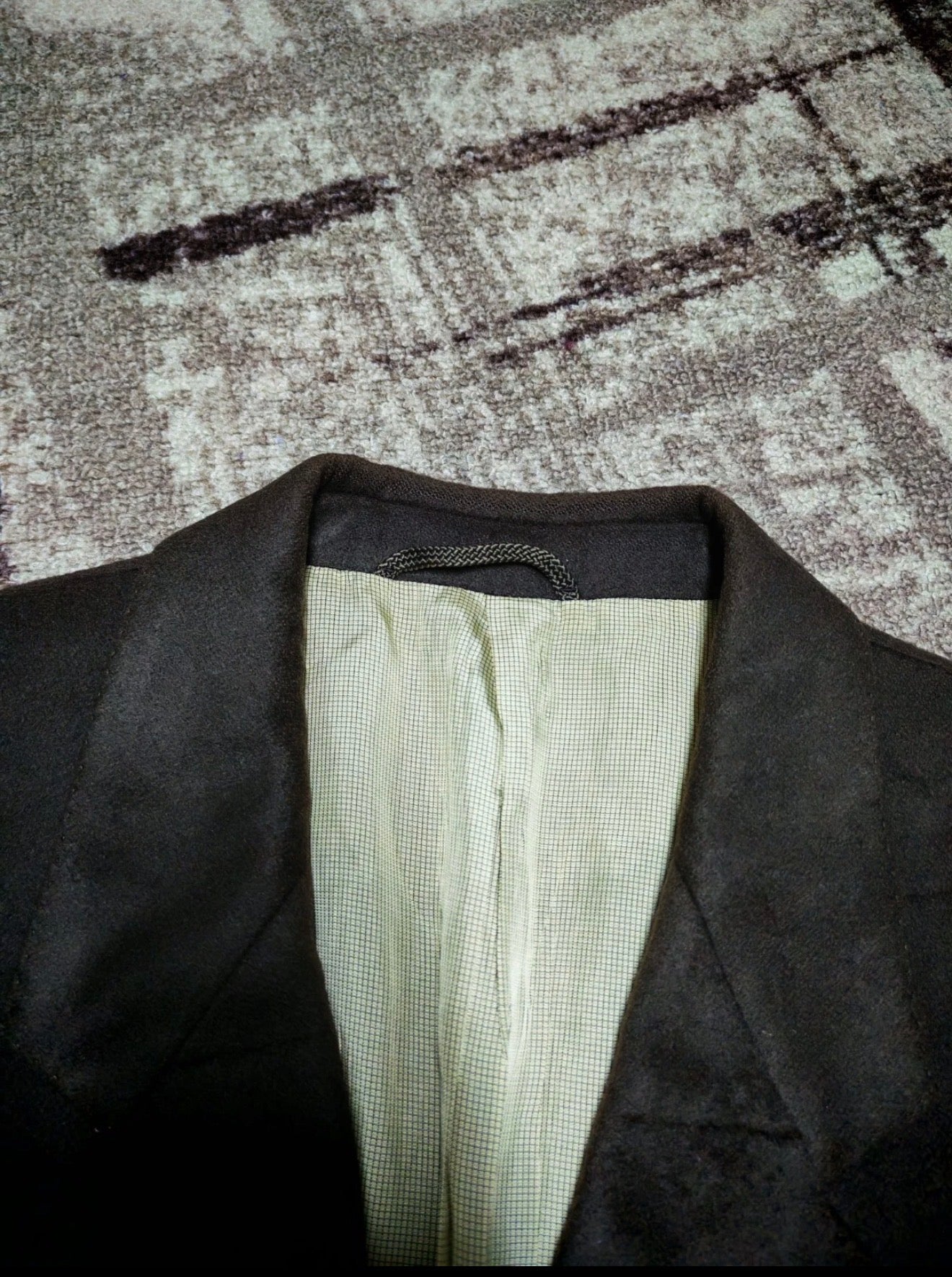 Vintage 100% pure cashmere classic 3 button brown suit jacket blazer 42R