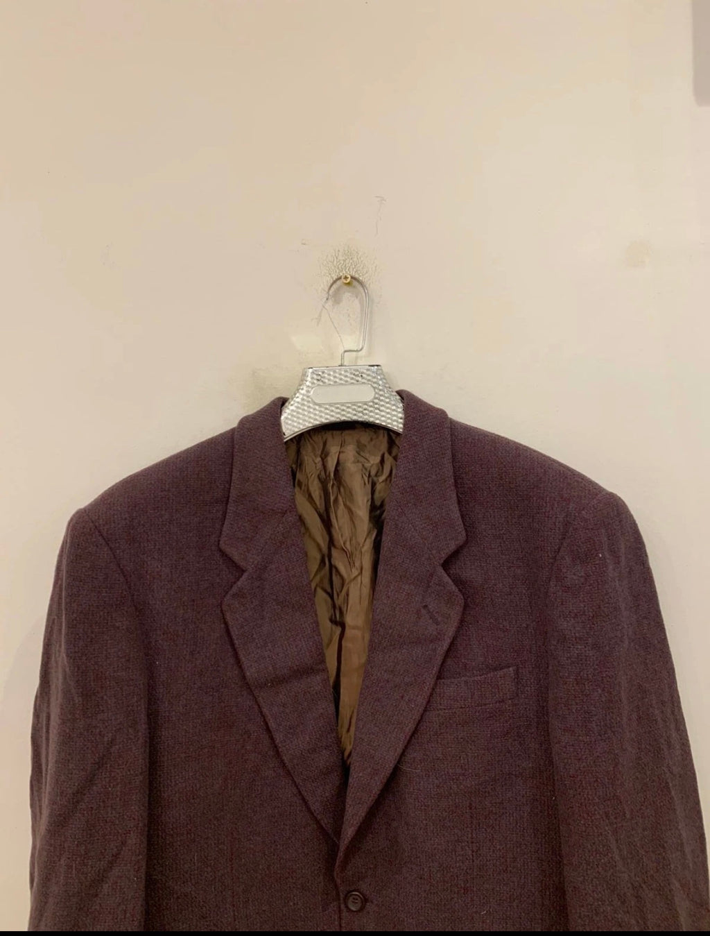 Vintage Bush wool Cashmere blend classic brownish burgundy jacket blazer 42R
