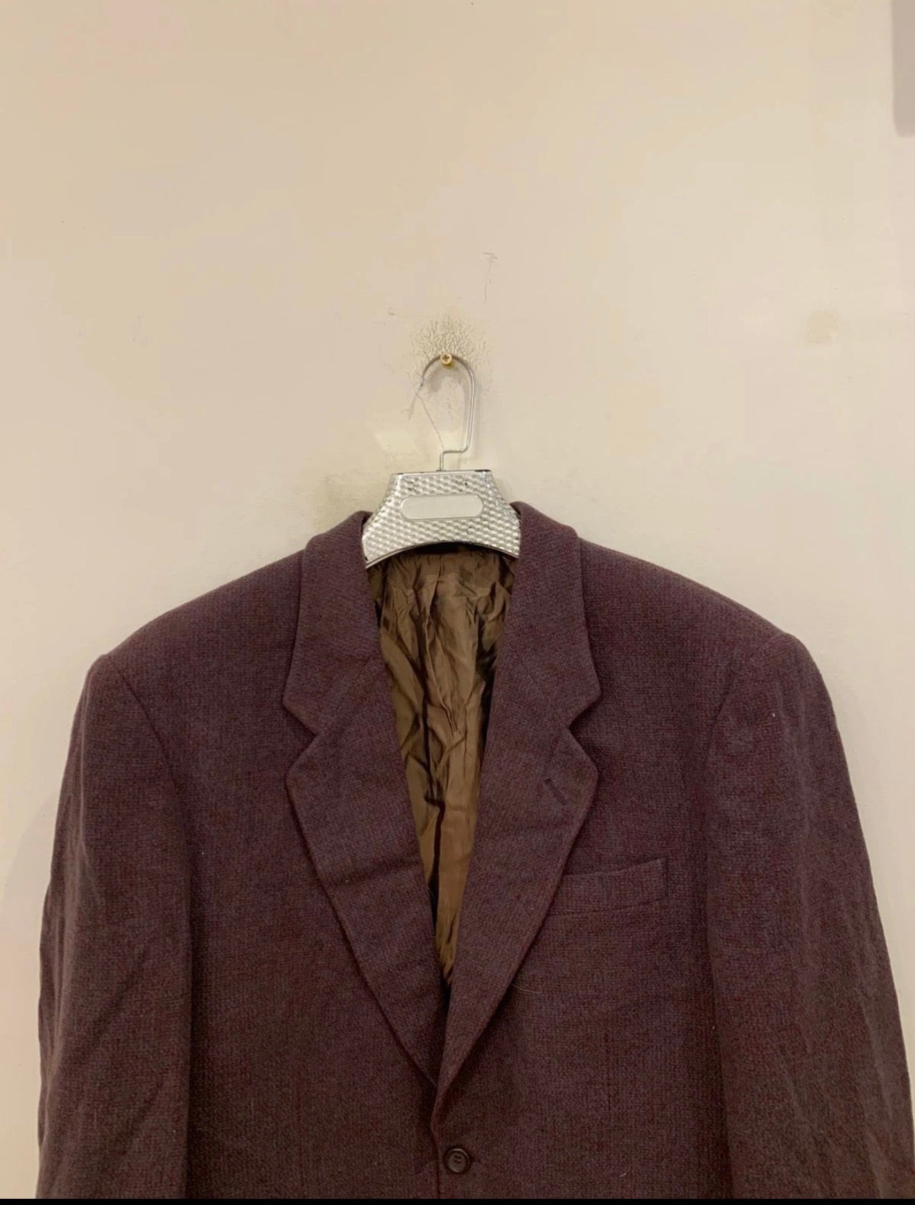 Vintage Bush wool Cashmere blend classic brownish burgundy jacket blazer 42R