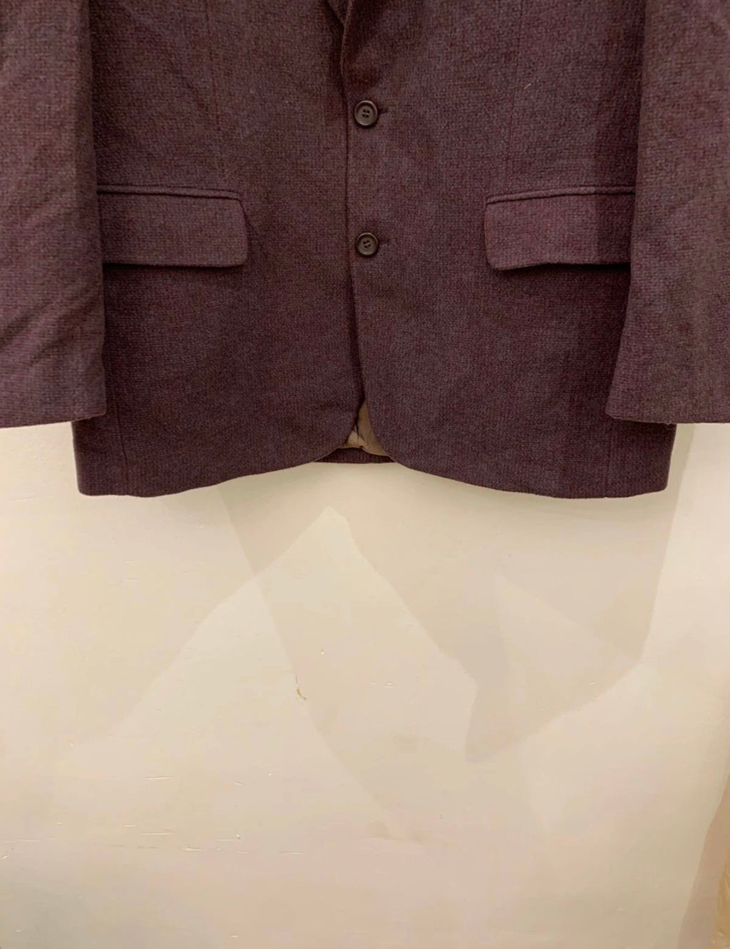 Vintage Bush wool Cashmere blend classic brownish burgundy jacket blazer 42R