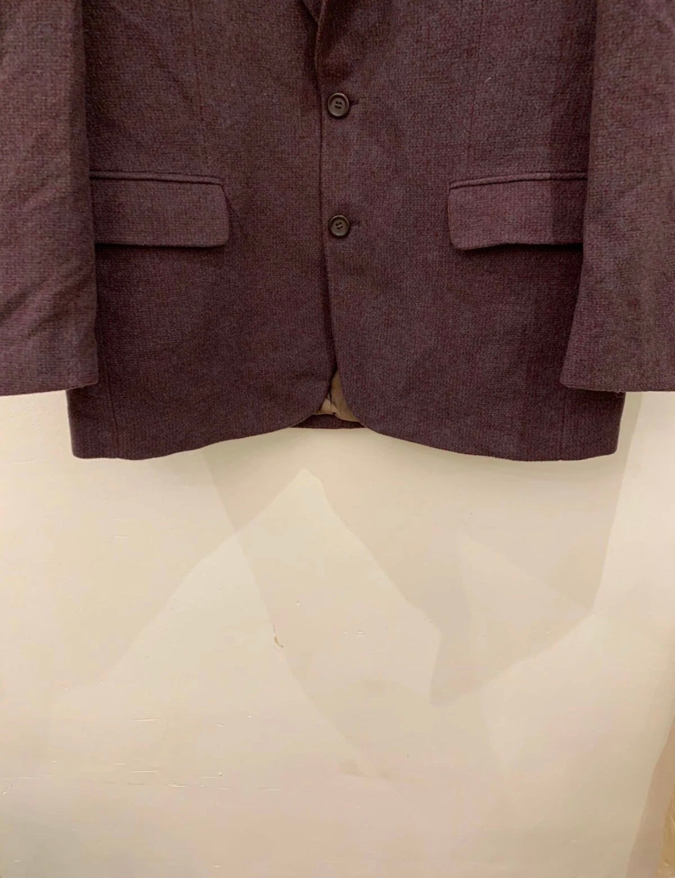 Vintage Bush wool Cashmere blend classic brownish burgundy jacket blazer 42R