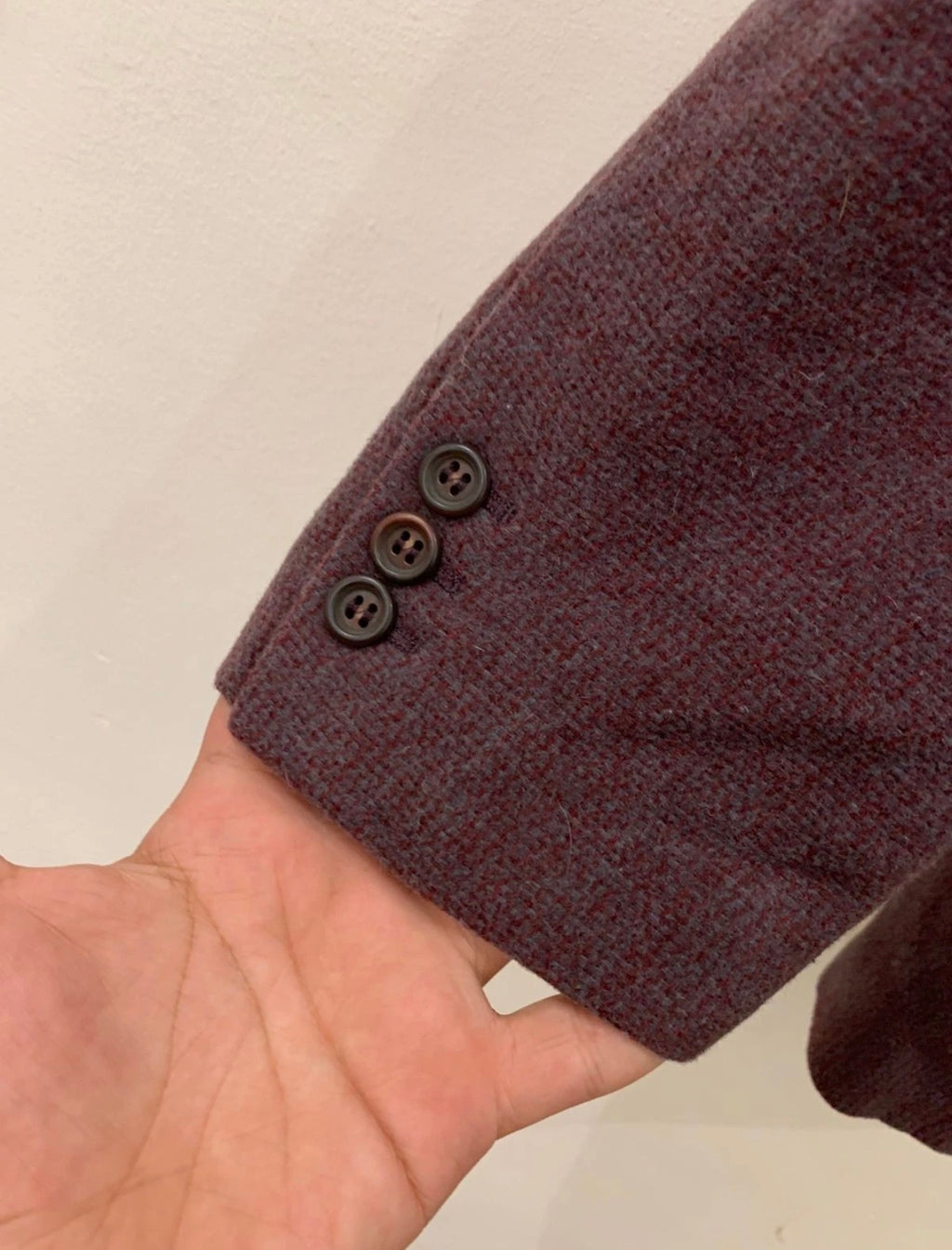 Vintage Bush wool Cashmere blend classic brownish burgundy jacket blazer 42R