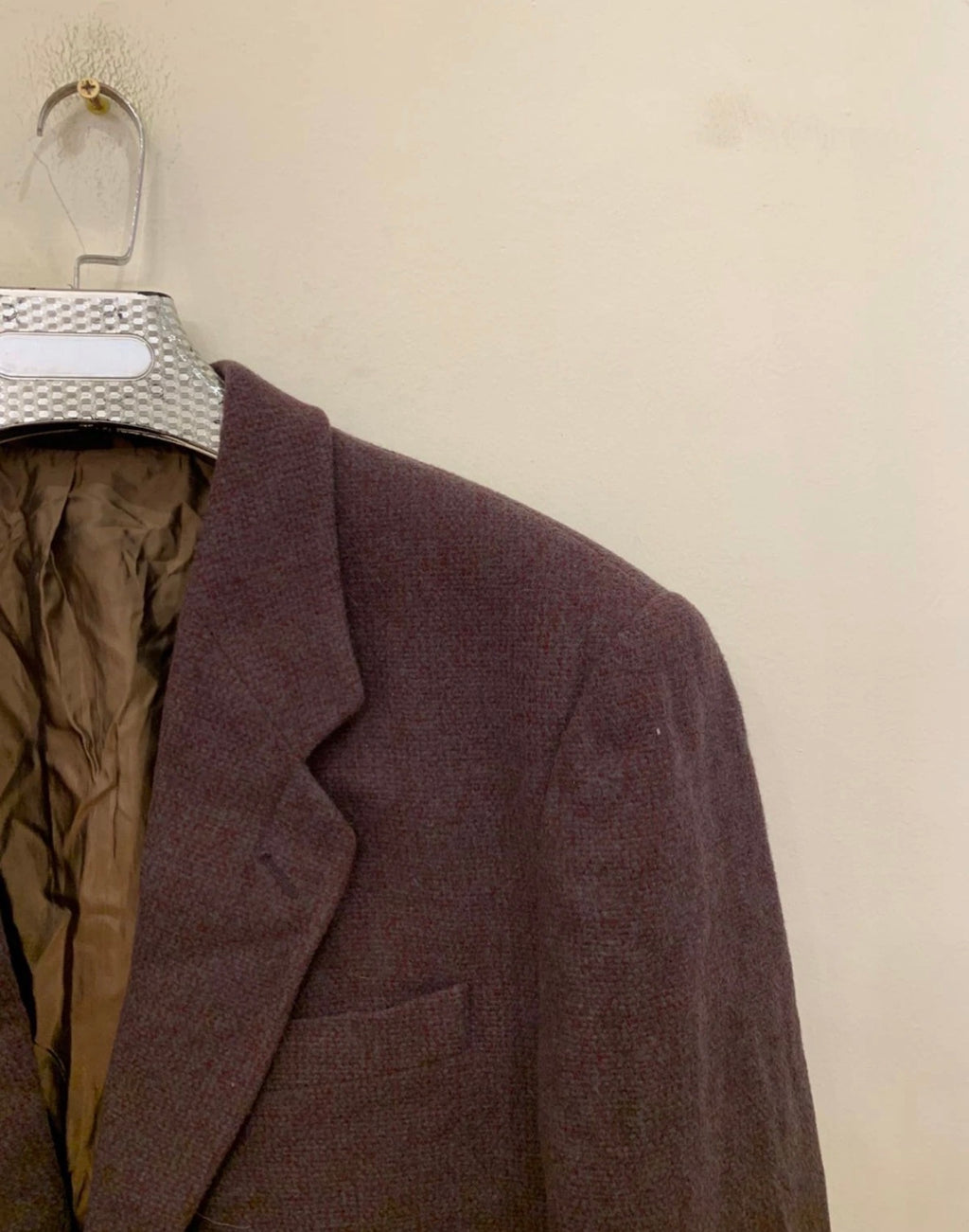 Vintage Bush wool Cashmere blend classic brownish burgundy jacket blazer 42R