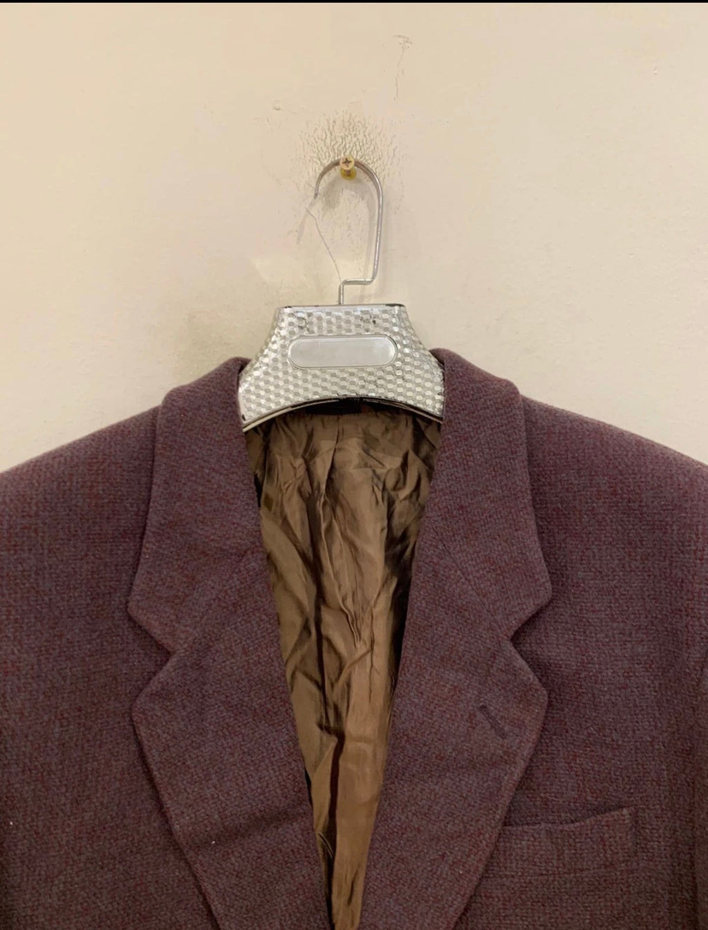 Vintage Bush wool Cashmere blend classic brownish burgundy jacket blazer 42R