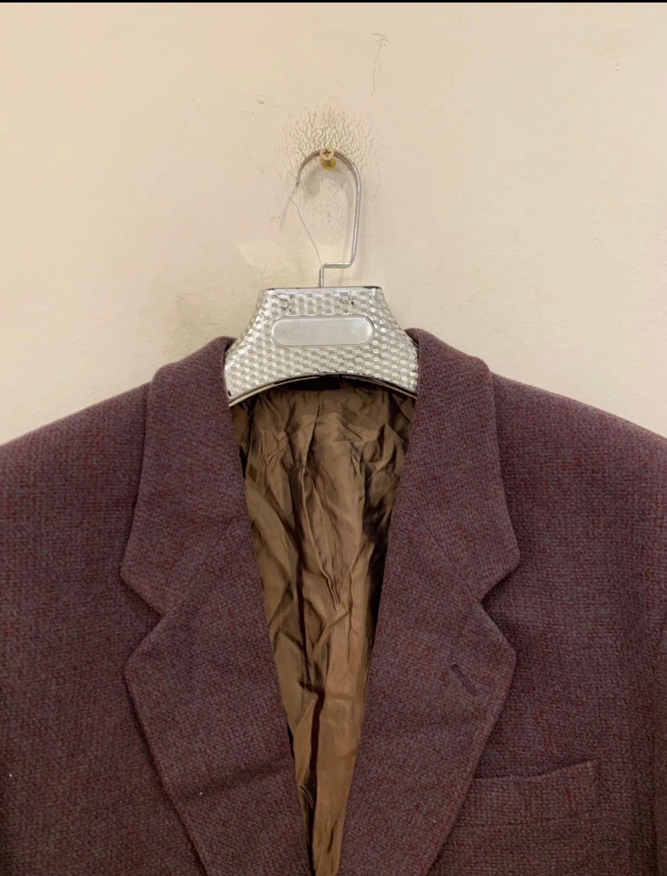 Vintage Bush wool Cashmere blend classic brownish burgundy jacket blazer 42R