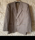 Vintage pure wool Windowpane brown classic hunting jacket blazer 42R 42L