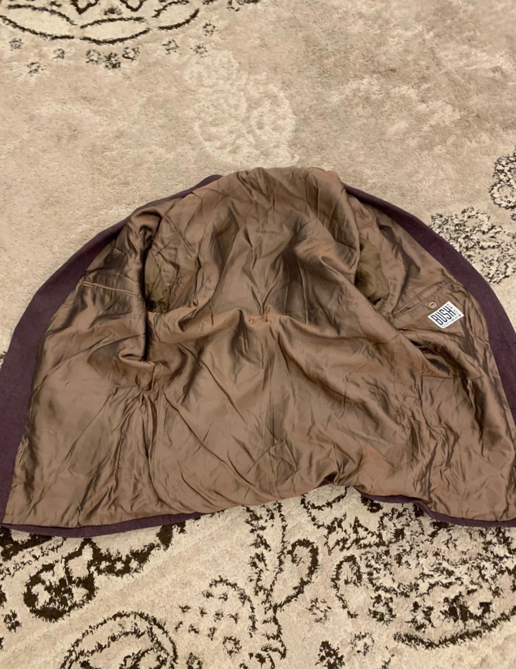 Vintage Bush wool Cashmere blend classic brownish burgundy jacket blazer 42R