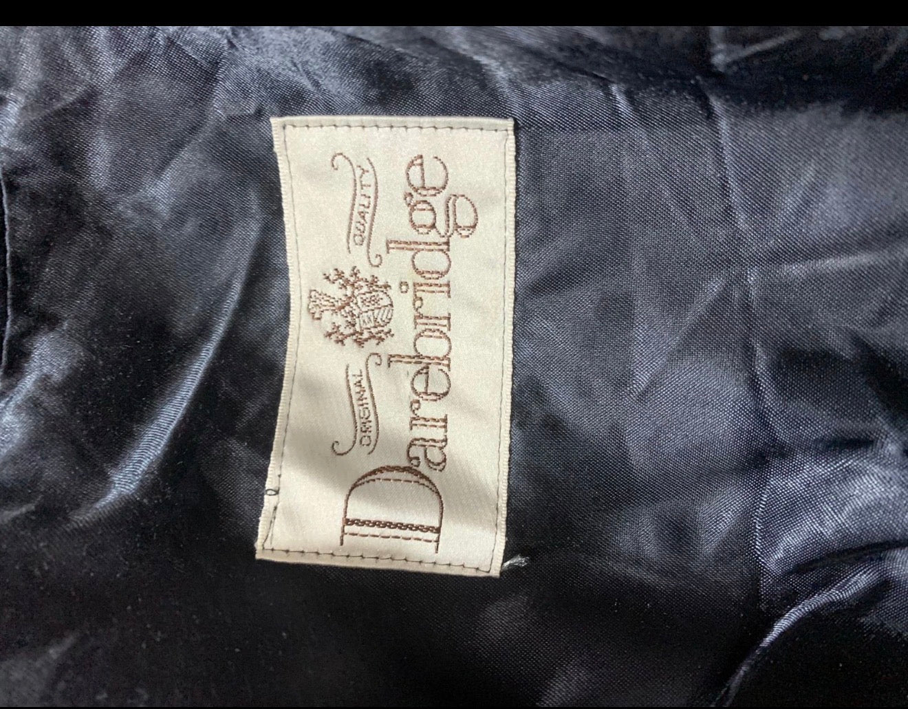 Vintage Darebridge wool cashmere blend navy belted raglan over coat 46R XL