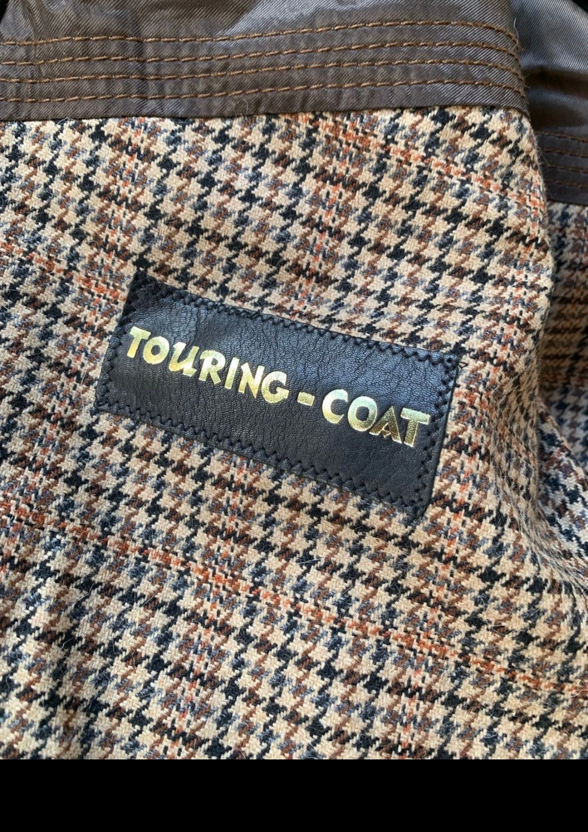 1970s vintage pure wool handwoven tweed brown classic over coat 46R 46L XL