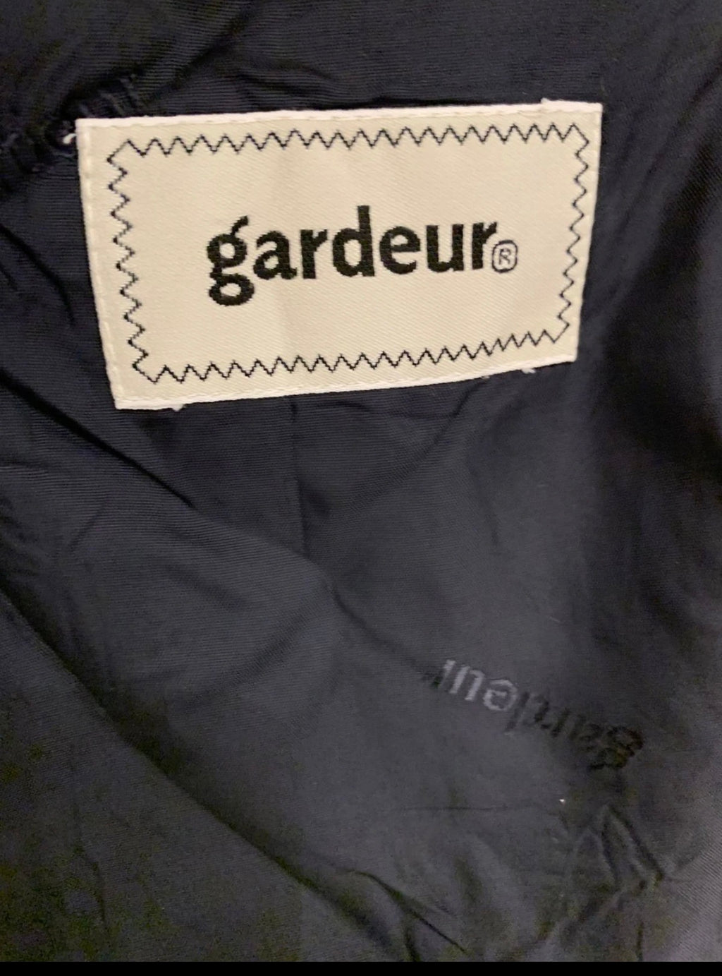 Vintage Gardeur wool cashmere gold button classic navy jacket blazer 44L
