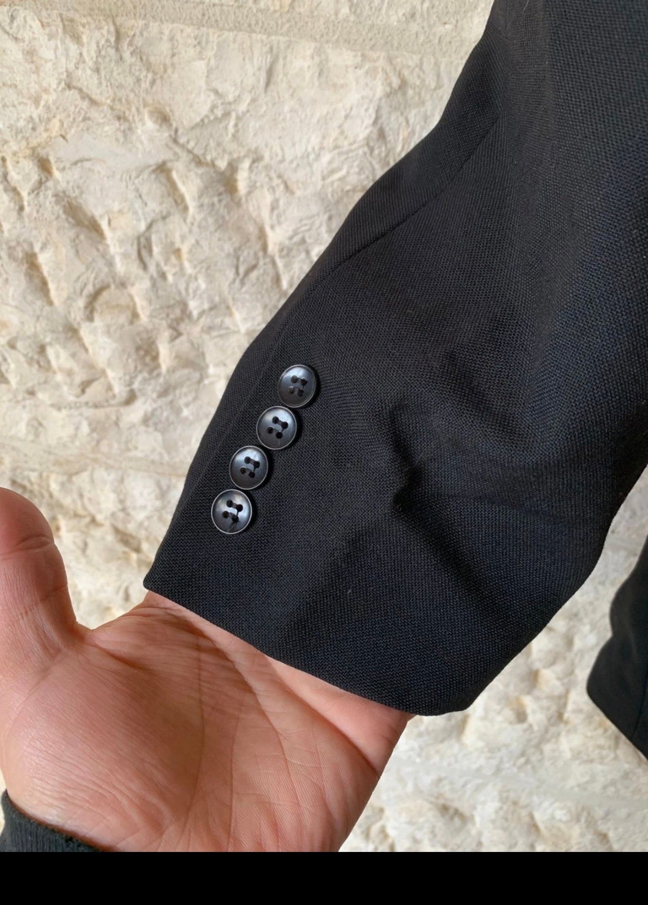 1970s vintage pure wool classic peak lapel Night Tuxedo jacket blazer 40R 40L