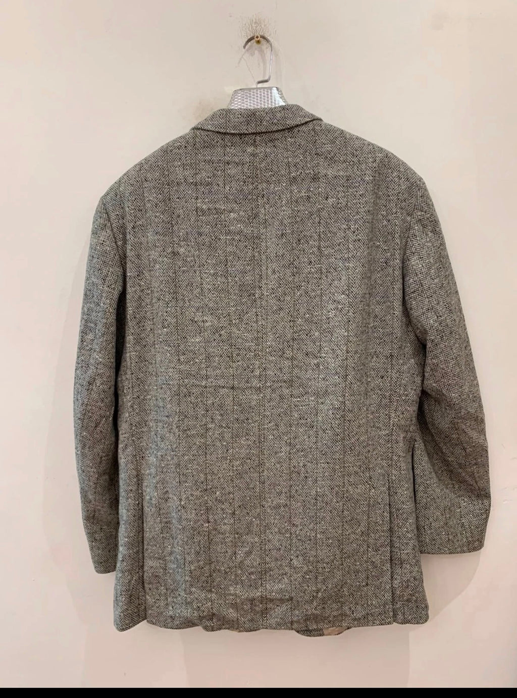 Vintage Hugo Boss Wool Cashmere herringbone classic sport coat blazer 46L XL