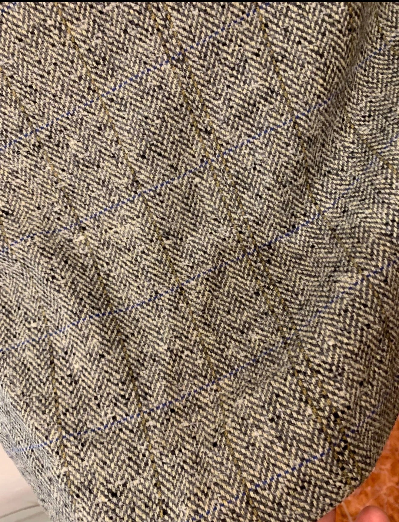 Vintage Hugo Boss Wool Cashmere herringbone classic sport coat blazer 46L XL
