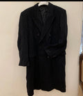 Vintage wool cashmere blend double breasted gangster classic over coat 46R XL