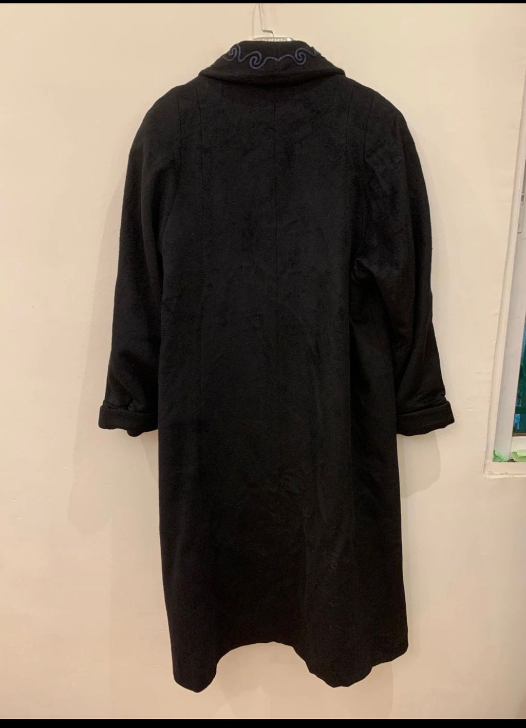 Vintage Leslie Fay pure wool shawl collar classic black over coat 20 2XL 50