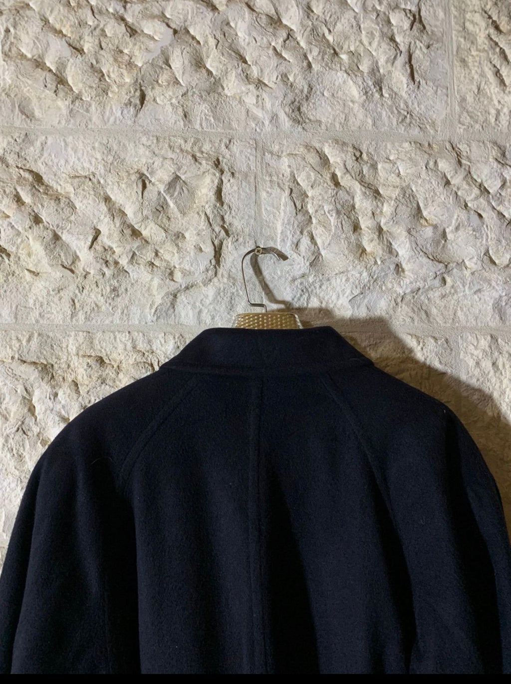 Vintage Konen classic 100% Pure Cashmere navy belted long over coat 48R XL