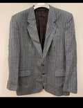 Vintage pure wool camouflage plaid classic unique jacket blazer 44R 44L