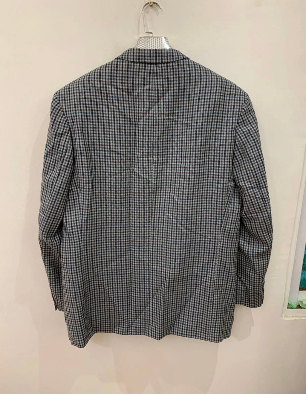Vintage pure wool camouflage plaid classic unique jacket blazer 44R 44L