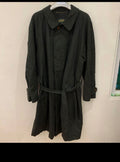 Vintage Lodenfrey pure wool raglan belted olive green over coat 52R 52L 2XL