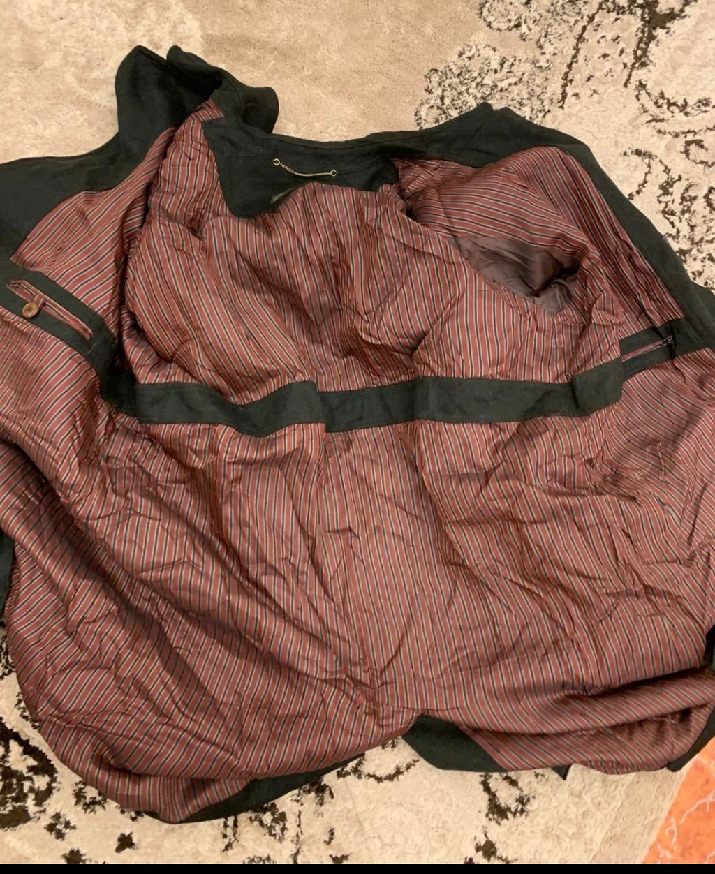 Vintage Lodenfrey pure wool raglan belted olive green over coat 52R 52L 2XL