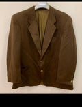 Vintage Baumler 100% cashmere gold button classic brown jacket blazer 48R XL