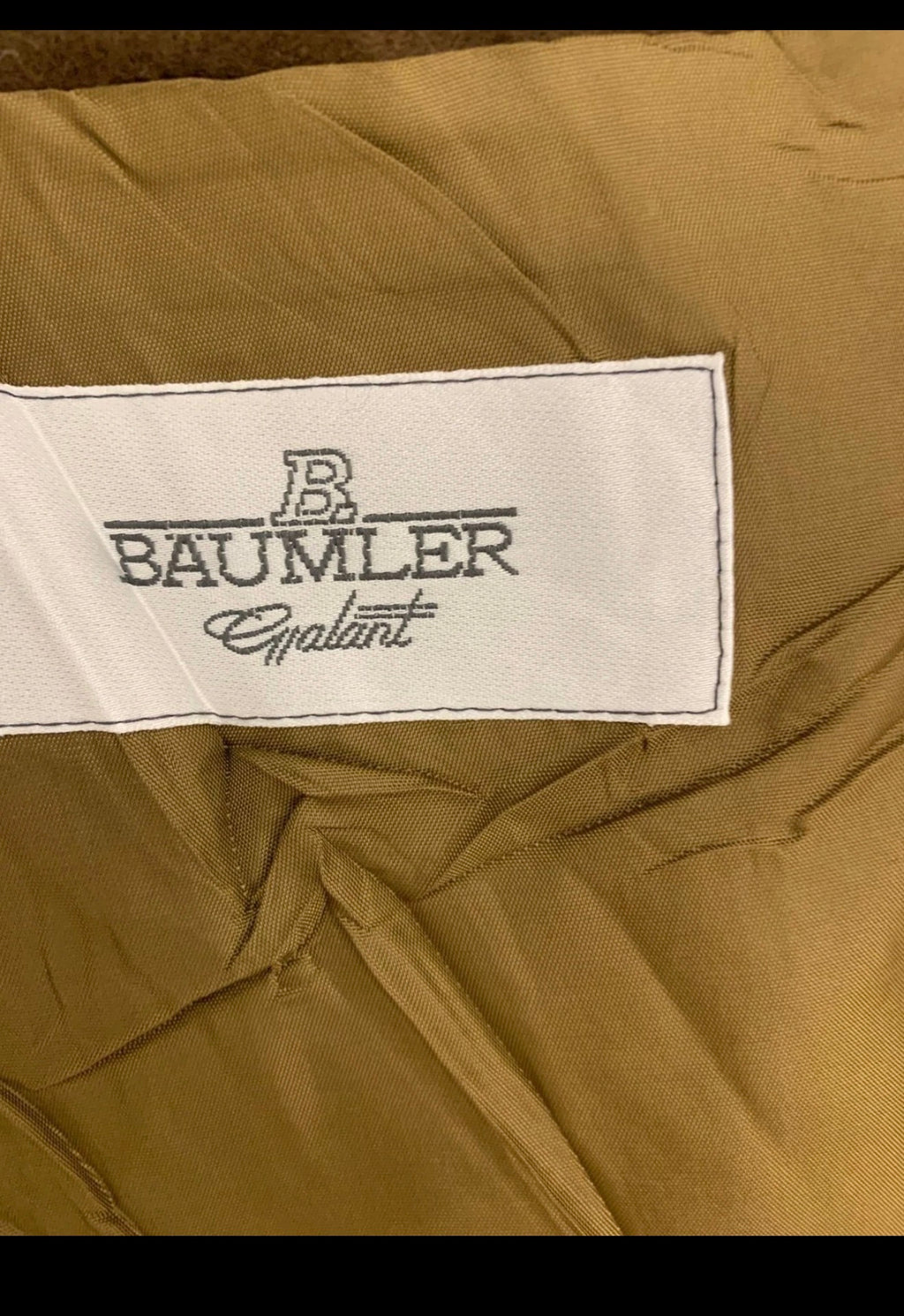 Vintage Baumler 100% cashmere gold button classic brown jacket blazer 48R XL
