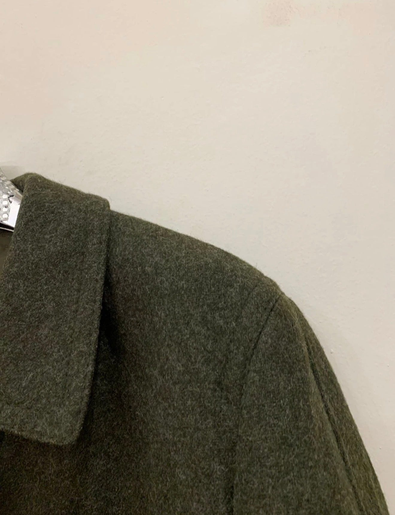 Vintage Tiroler Loden pure wool tweed olive green over coat 44R